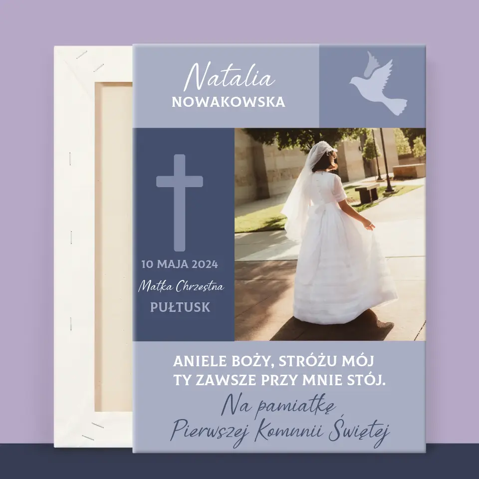 Zdjęcie i Podpis: Aniele Boży Komunia - Wydruk Obramowany - Image 13