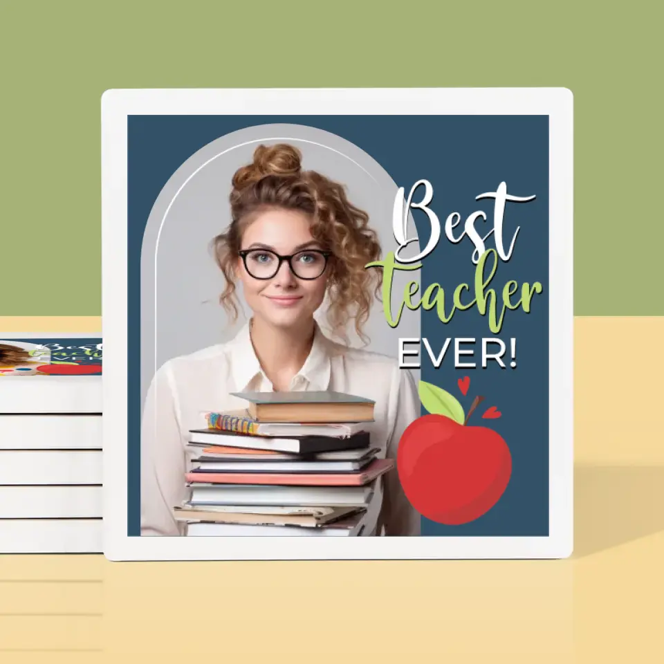 Zdjęcie i Podpis: Best Teacher Ever - Podkładki Pod Kubki - Image 2