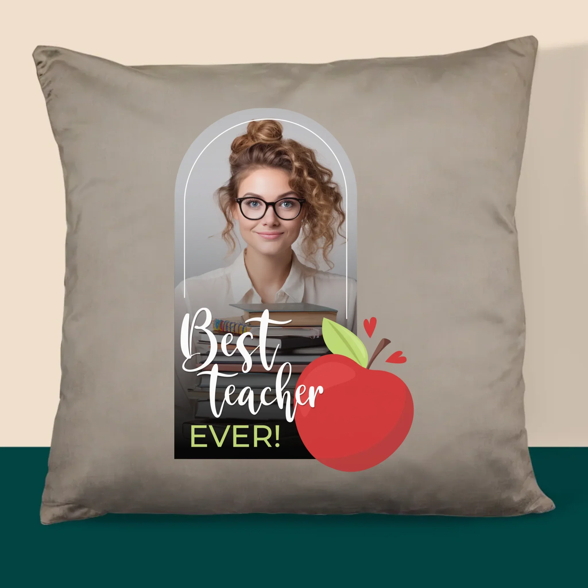 Zdjęcie i Podpis: Best Teacher Ever - Poduszka z Nadrukiem - Image 3