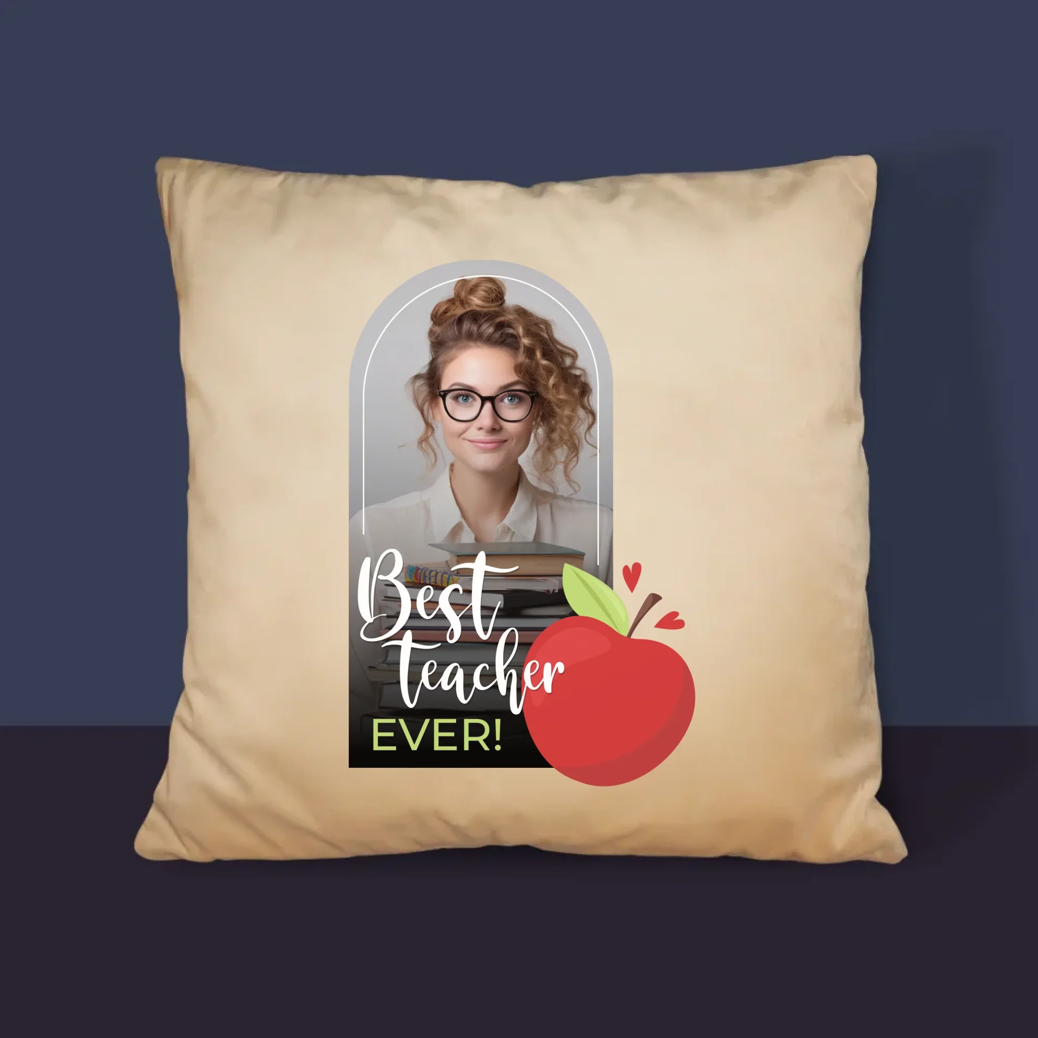 Zdjęcie i Podpis: Best Teacher Ever - Poduszka z Nadrukiem - Image 4