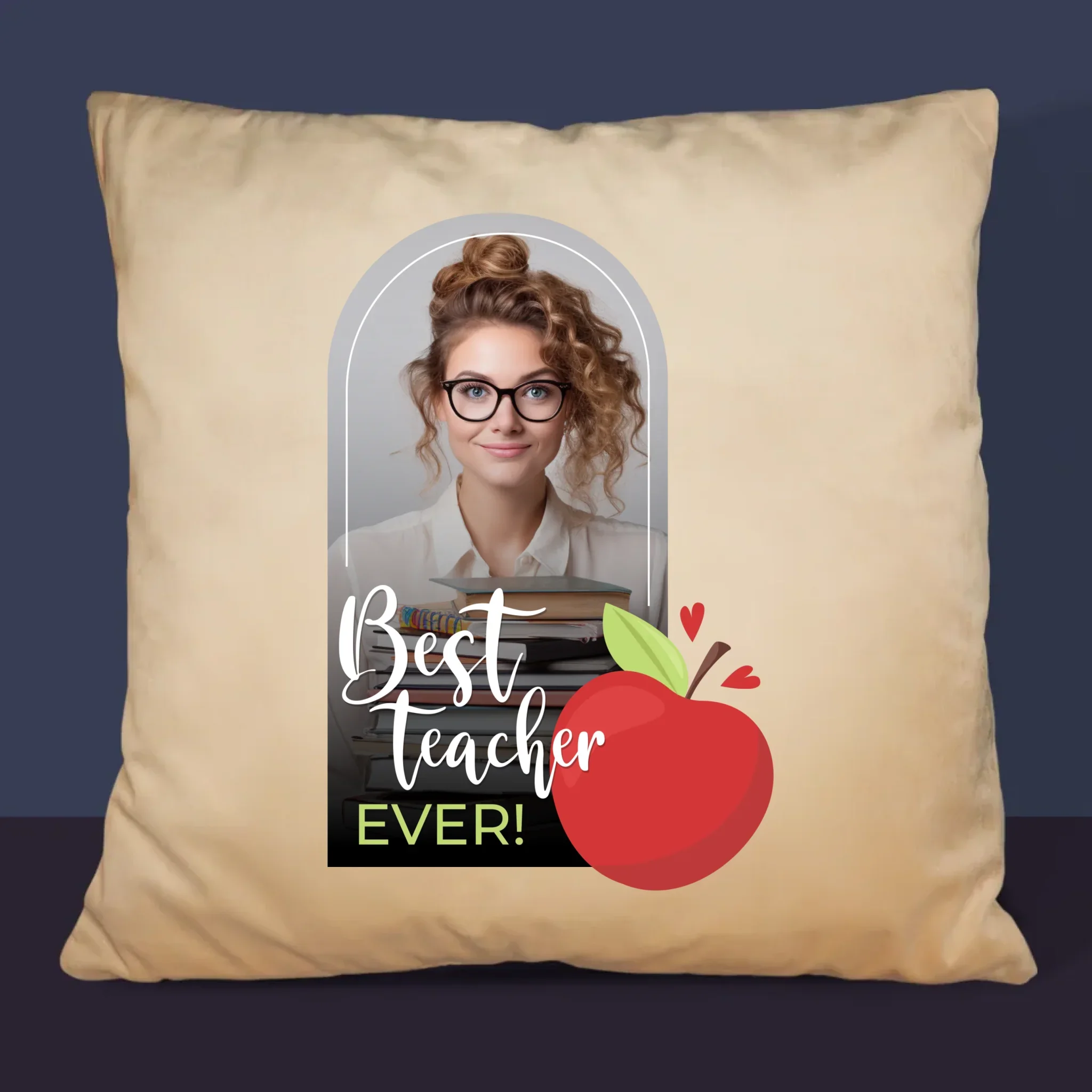 Zdjęcie i Podpis: Best Teacher Ever - Poduszka z Nadrukiem - Image 6