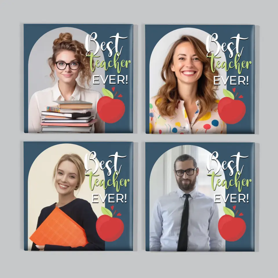 Zdjęcie i Podpis: Best Teacher Ever - Zestaw Magnesów - Image 5