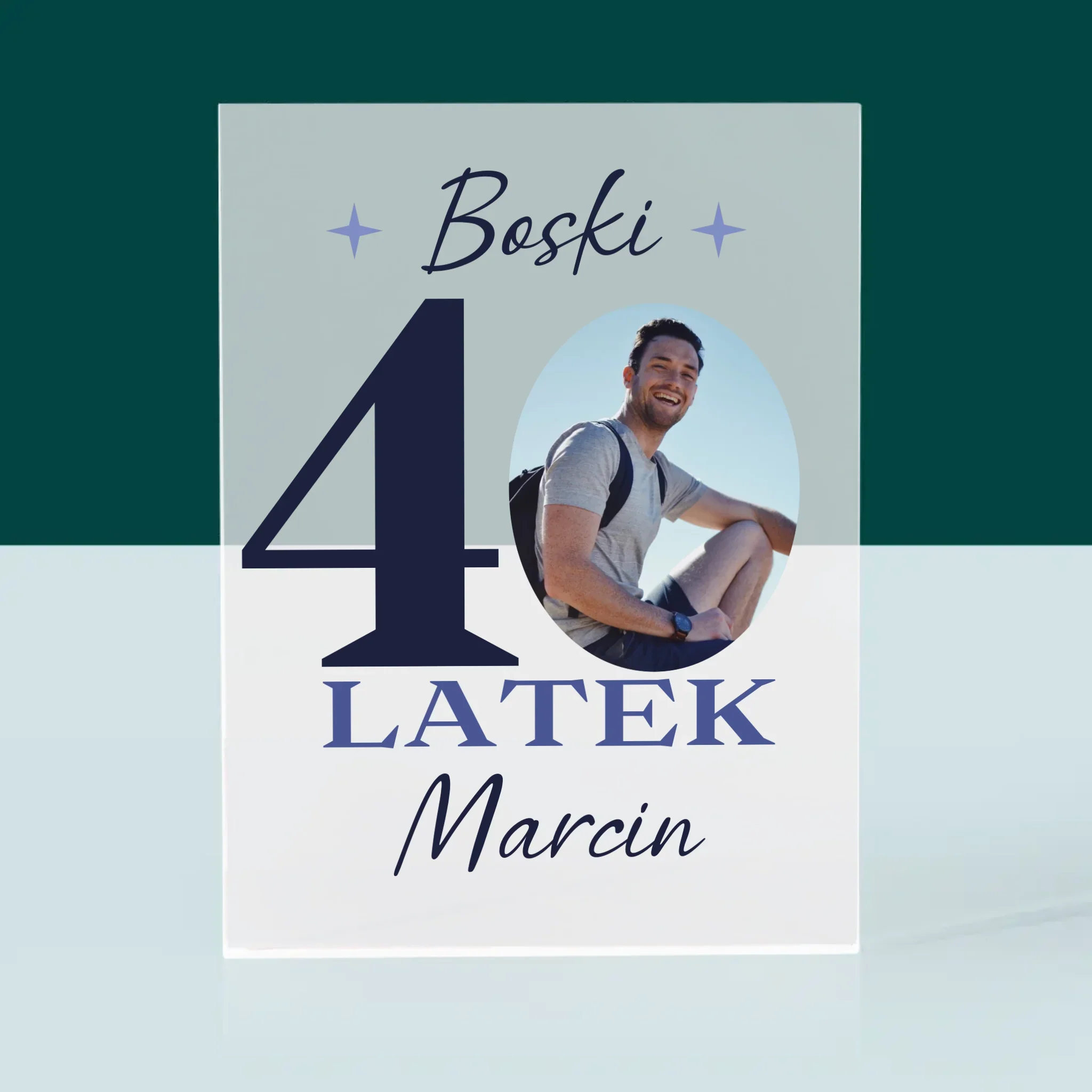 Zdjęcie I Podpis: Boski 40-Latek - Blok Akrylowy - Image 3
