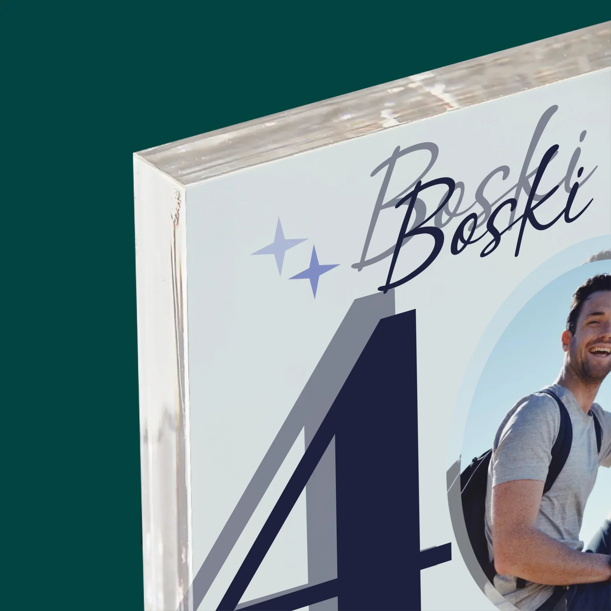 Zdjęcie I Podpis: Boski 40-Latek - Blok Akrylowy - Image 4