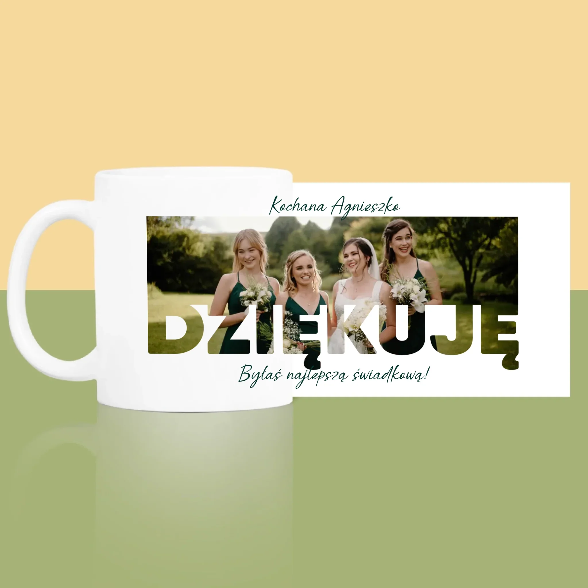 Zdjęcie i Podpis: Byłaś Najlepszą Świadkową - Kubek z Nadrukiem - Image 3