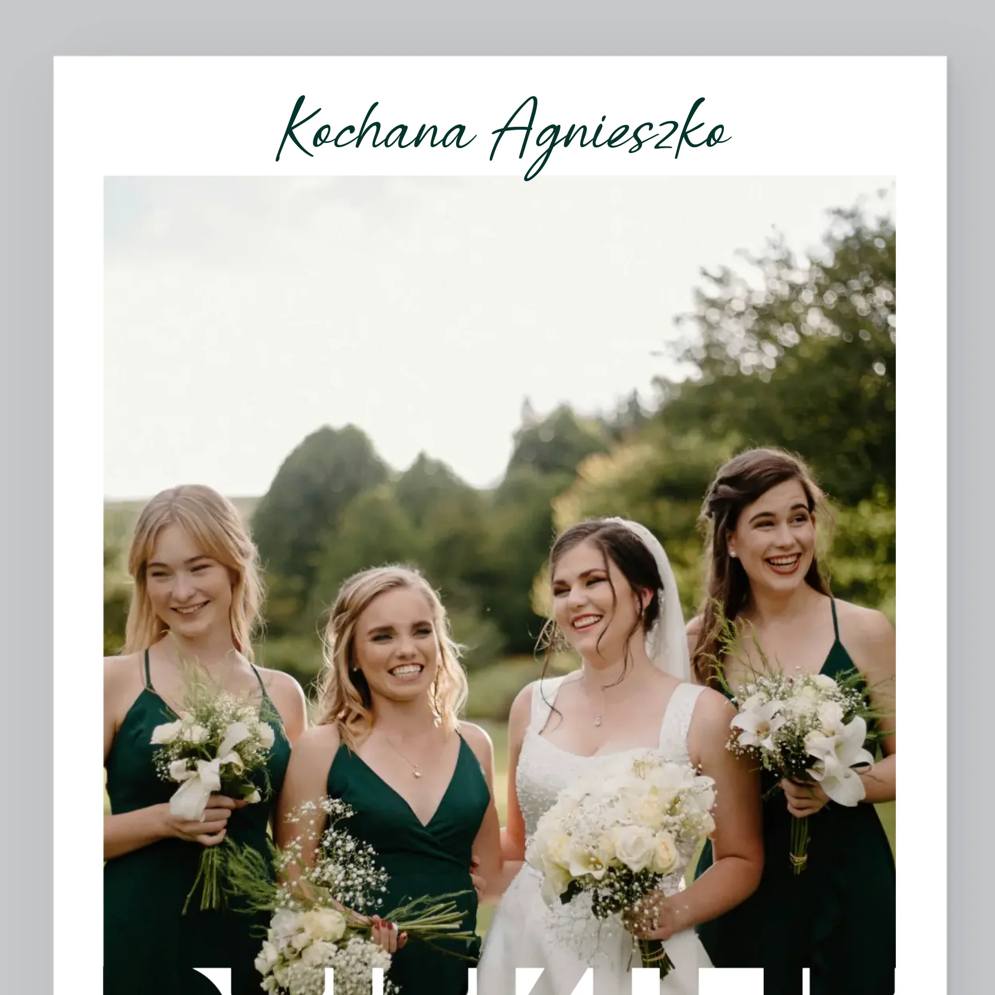 Zdjęcie i Podpis: Byłaś Najlepszą Świadkową - Wydruk Obramowany - Image 2