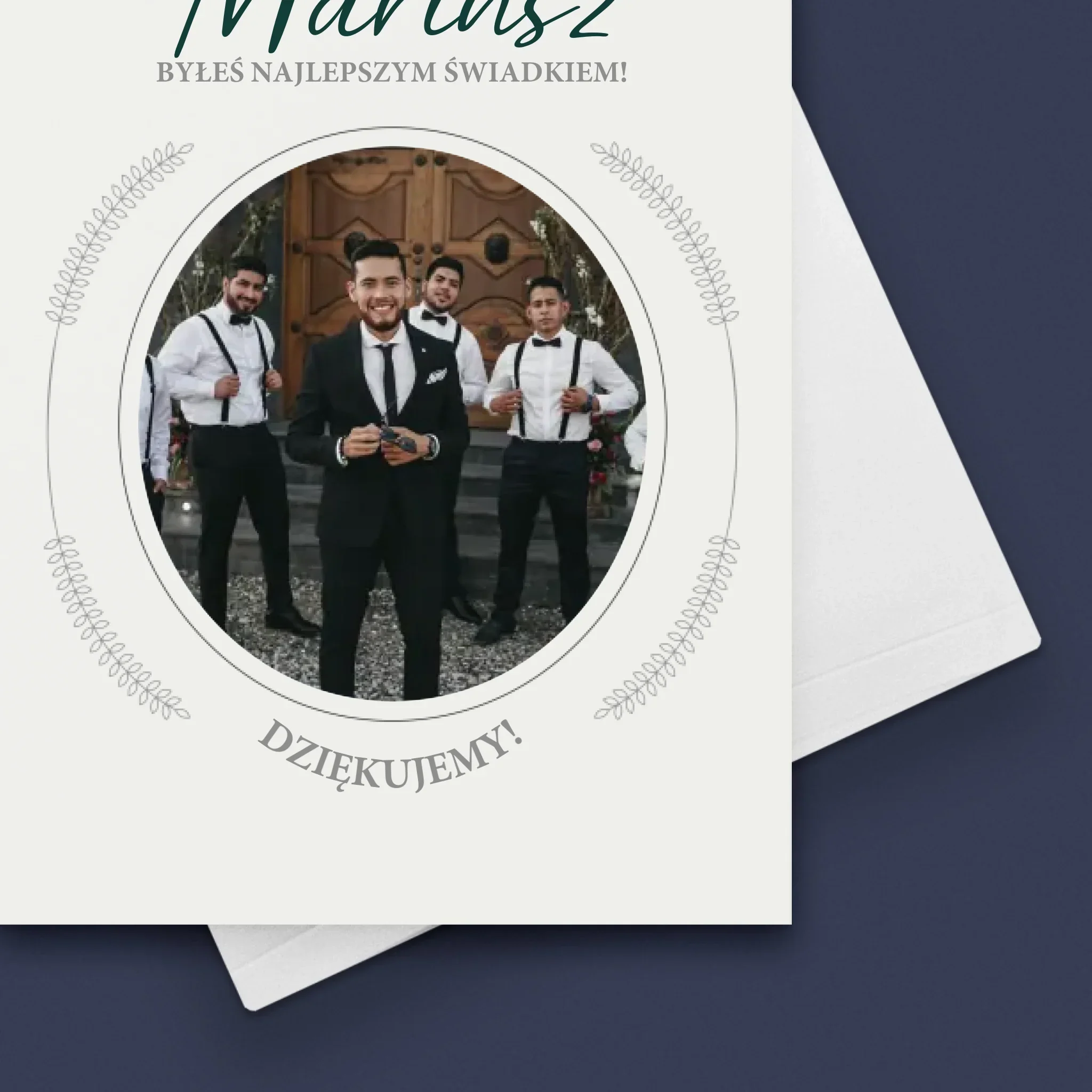 Zdjęcie i Podpis: Byłeś Najlepszym Świadkiem - Kartka z Życzeniami - Image 4
