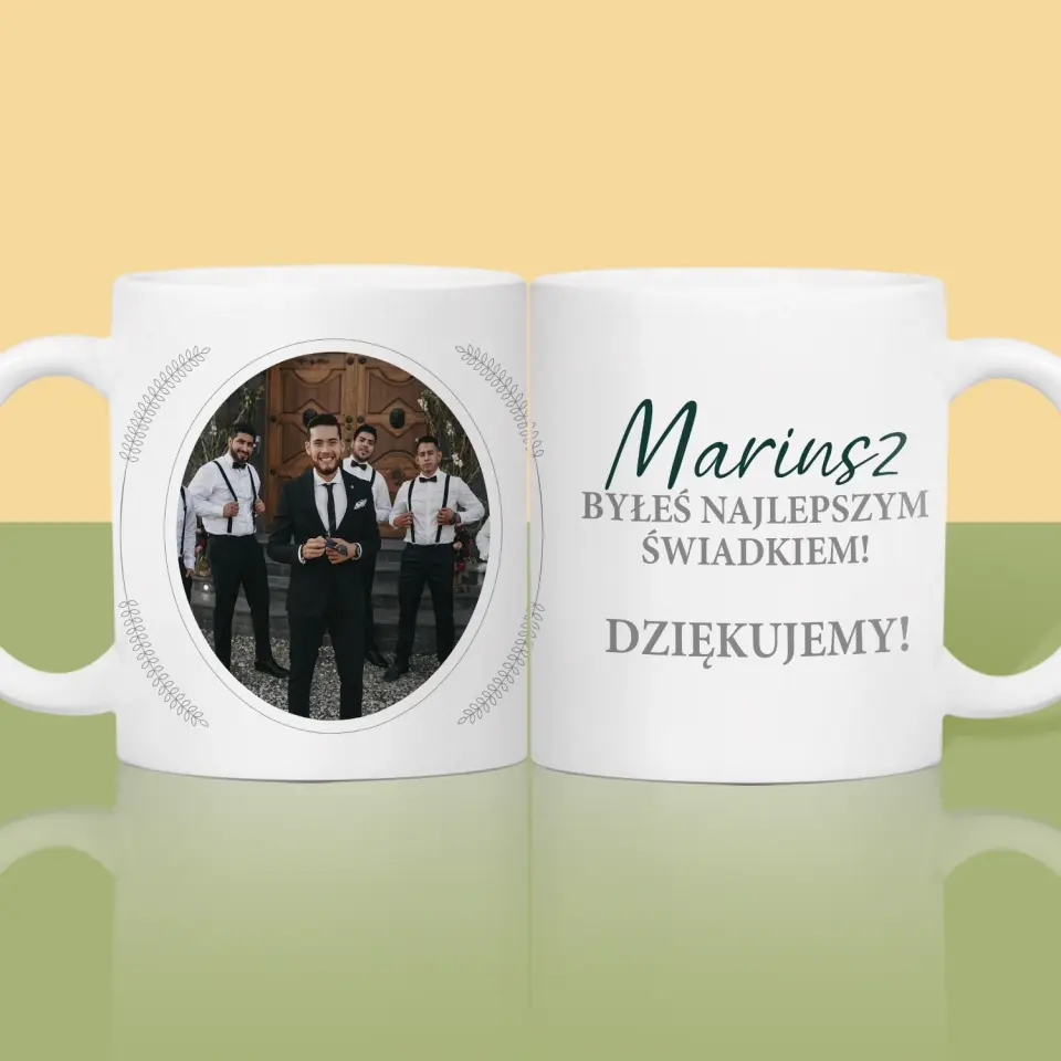 Zdjęcie i Podpis: Byłeś Najlepszym Świadkiem - Kubek z Nadrukiem - Image 2