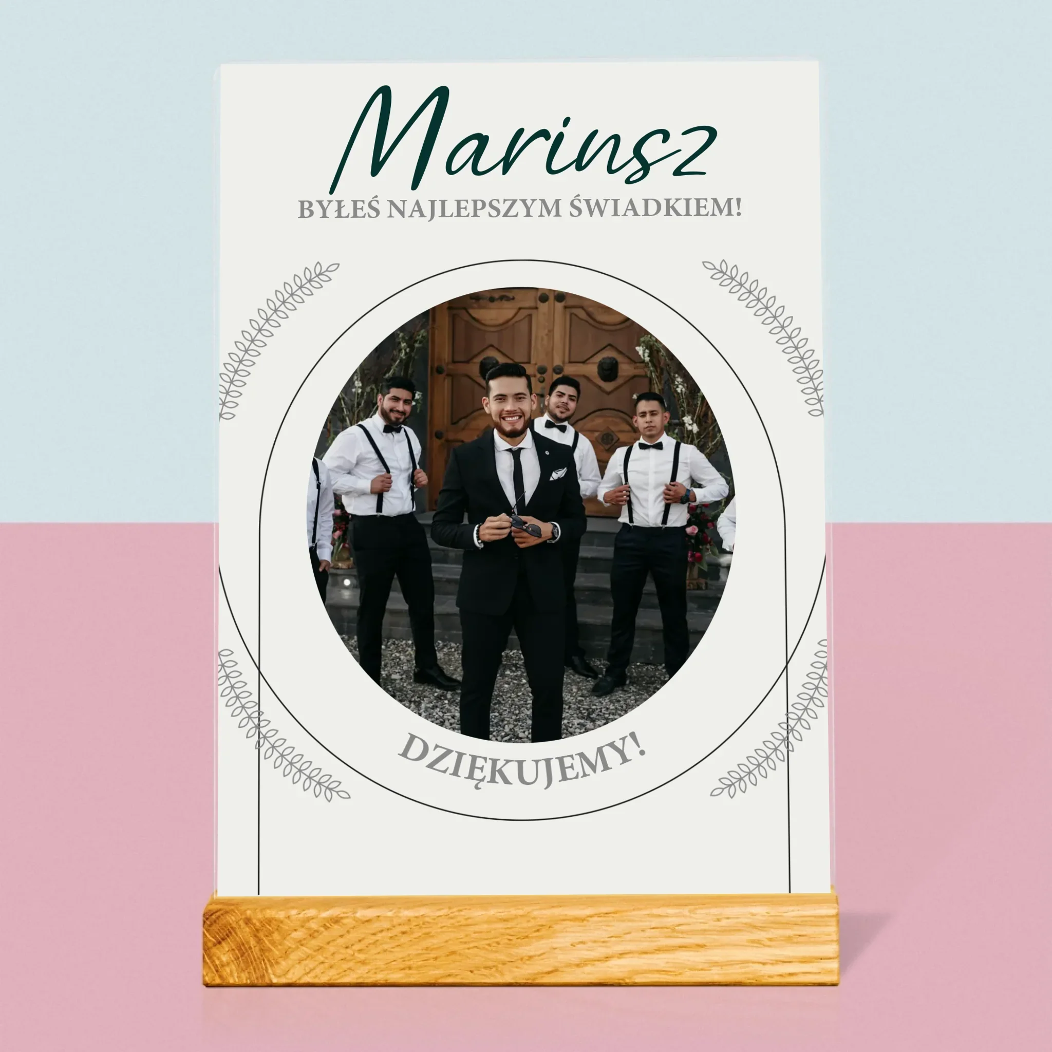 Zdjęcie i Podpis: Byłeś Najlepszym Świadkiem - Wydruk Na Szkle Akrylowym - Image 3