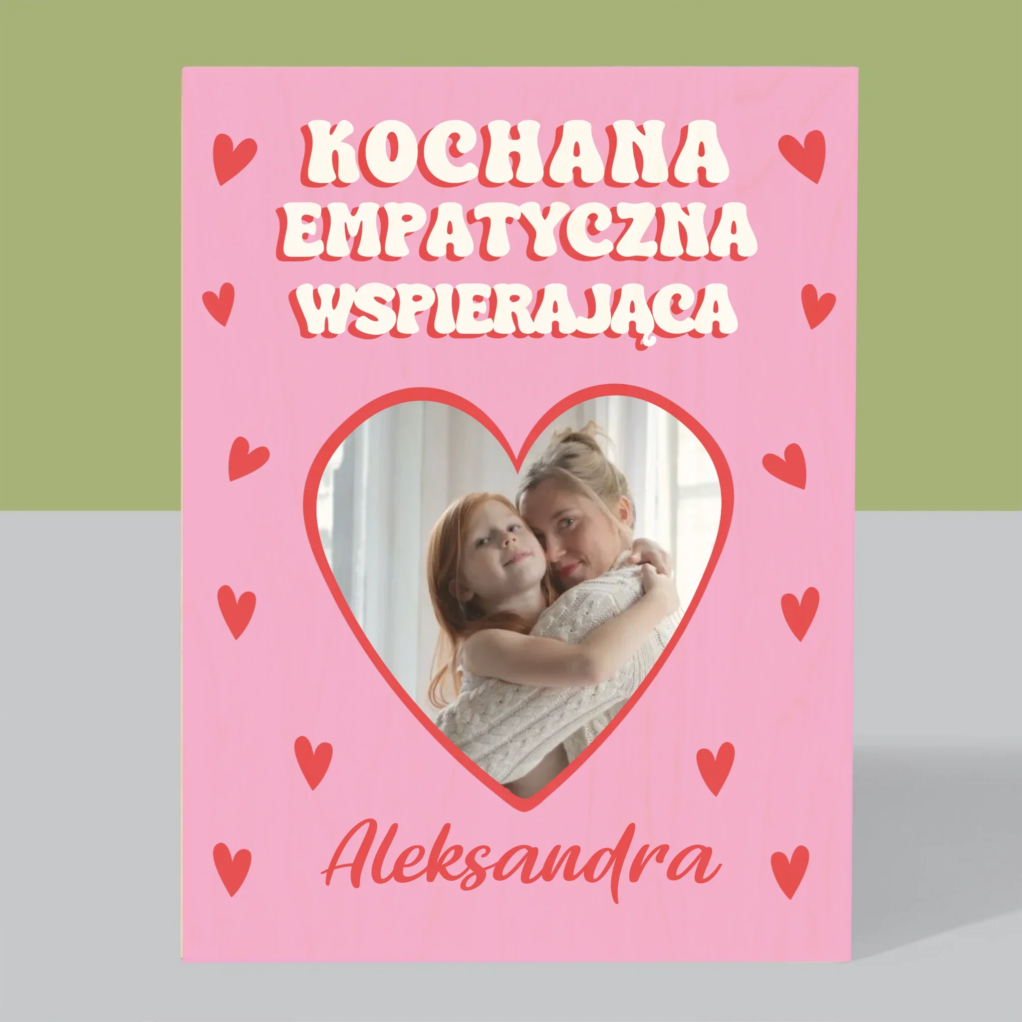 Zdjęcie i Podpis: Cechy Mamusi - Wydruk Na Drewnie - Image 3