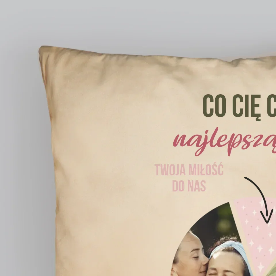 Zdjęcie i Podpis: Cechy Najlepszej Mamy - Poduszka z Nadrukiem - Image 5