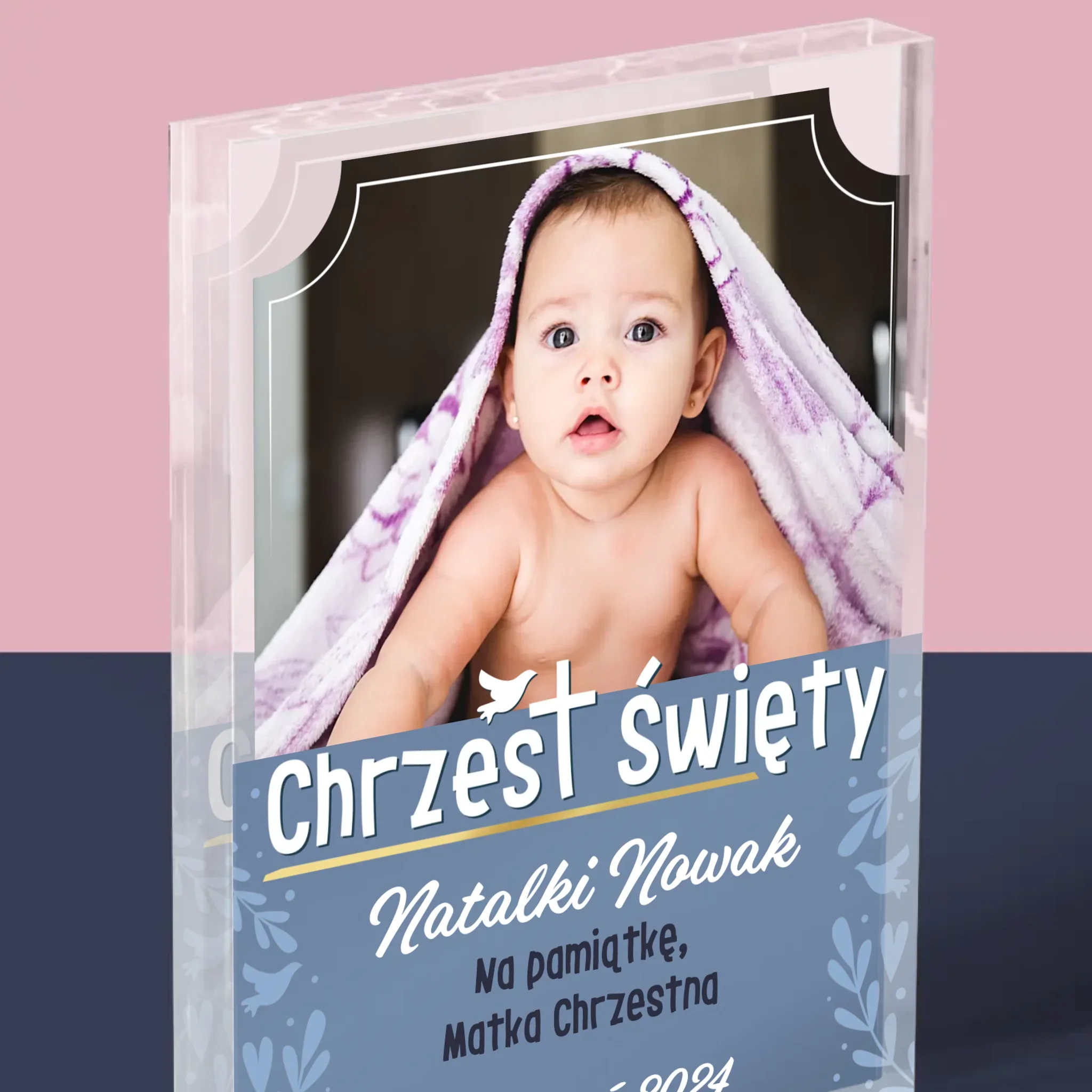 Zdjęcie i Podpis: Chrzest Święty - Blok Akrylowy z Nadrukiem - Image 2