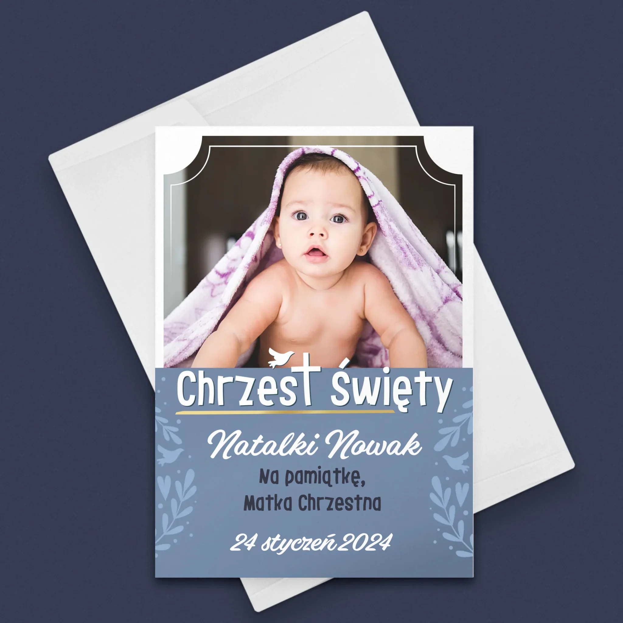 Zdjęcie i Podpis: Chrzest Święty - Kartka z Życzeniami - Image 3