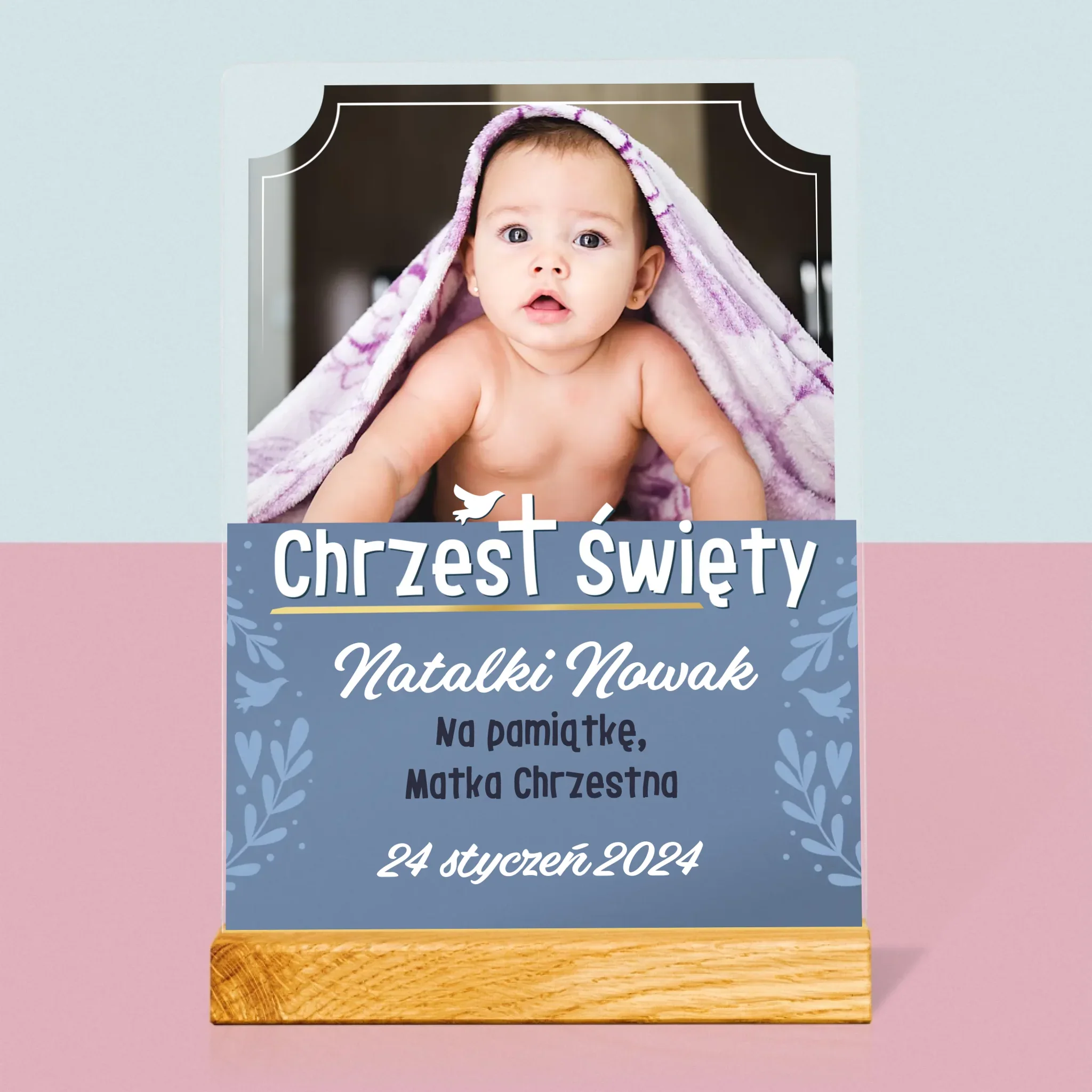 Zdjęcie i Podpis: Chrzest Święty - Wydruk Na Szkle Akrylowym - Image 3