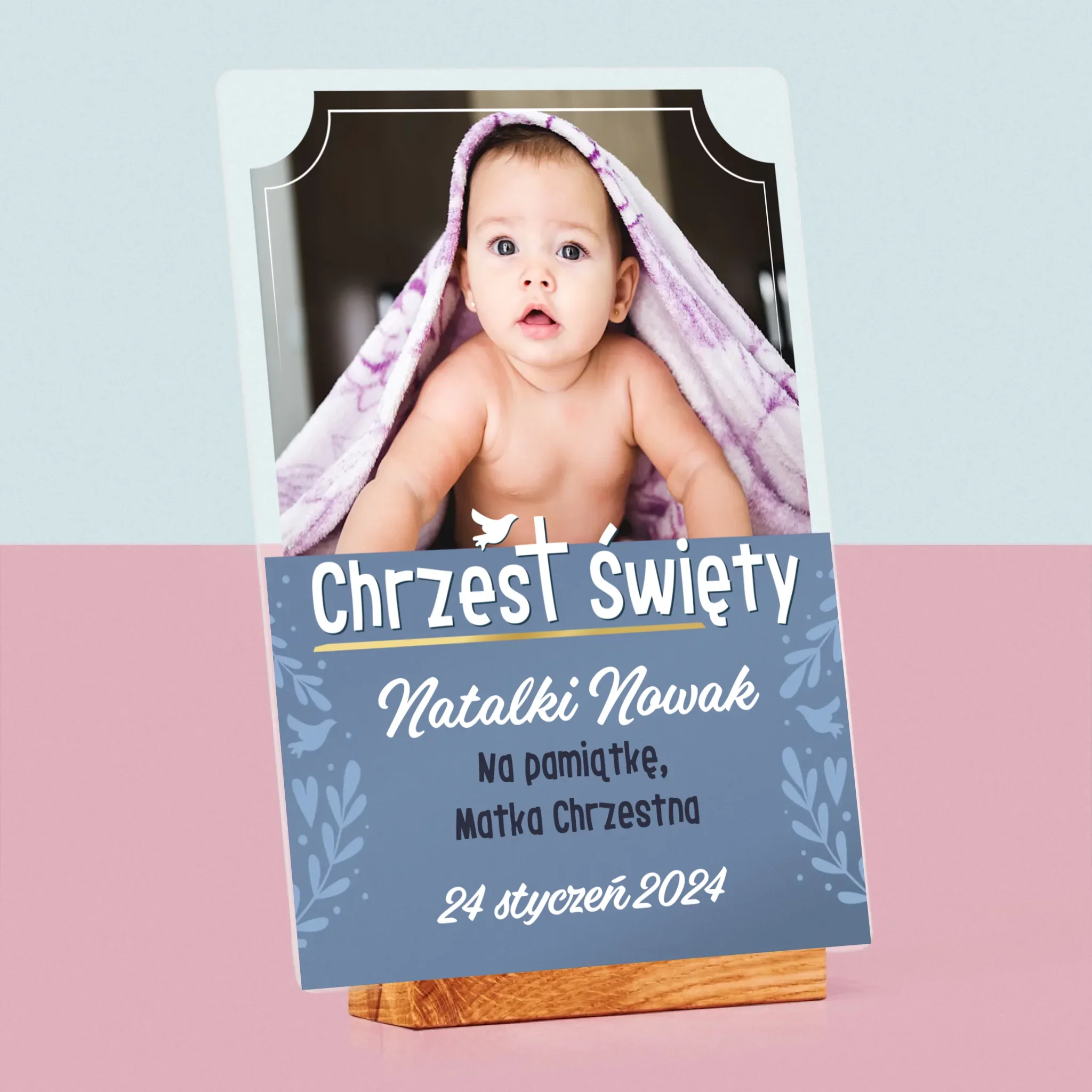 Zdjęcie i Podpis: Chrzest Święty - Wydruk Na Szkle Akrylowym - Image 4