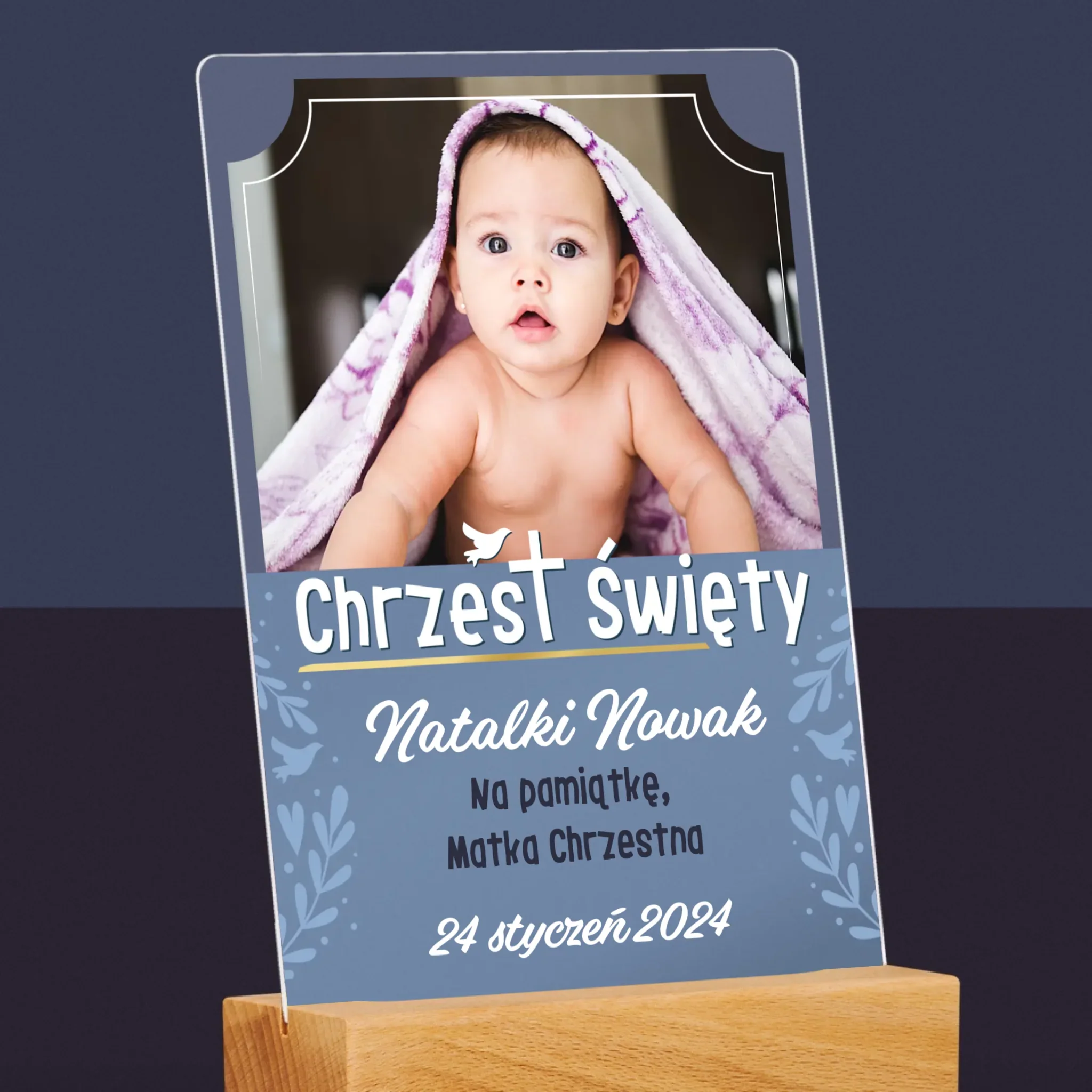 Zdjęcie i Podpis: Chrzest Święty - Wydruk Na Szkle Akrylowym - Image 6