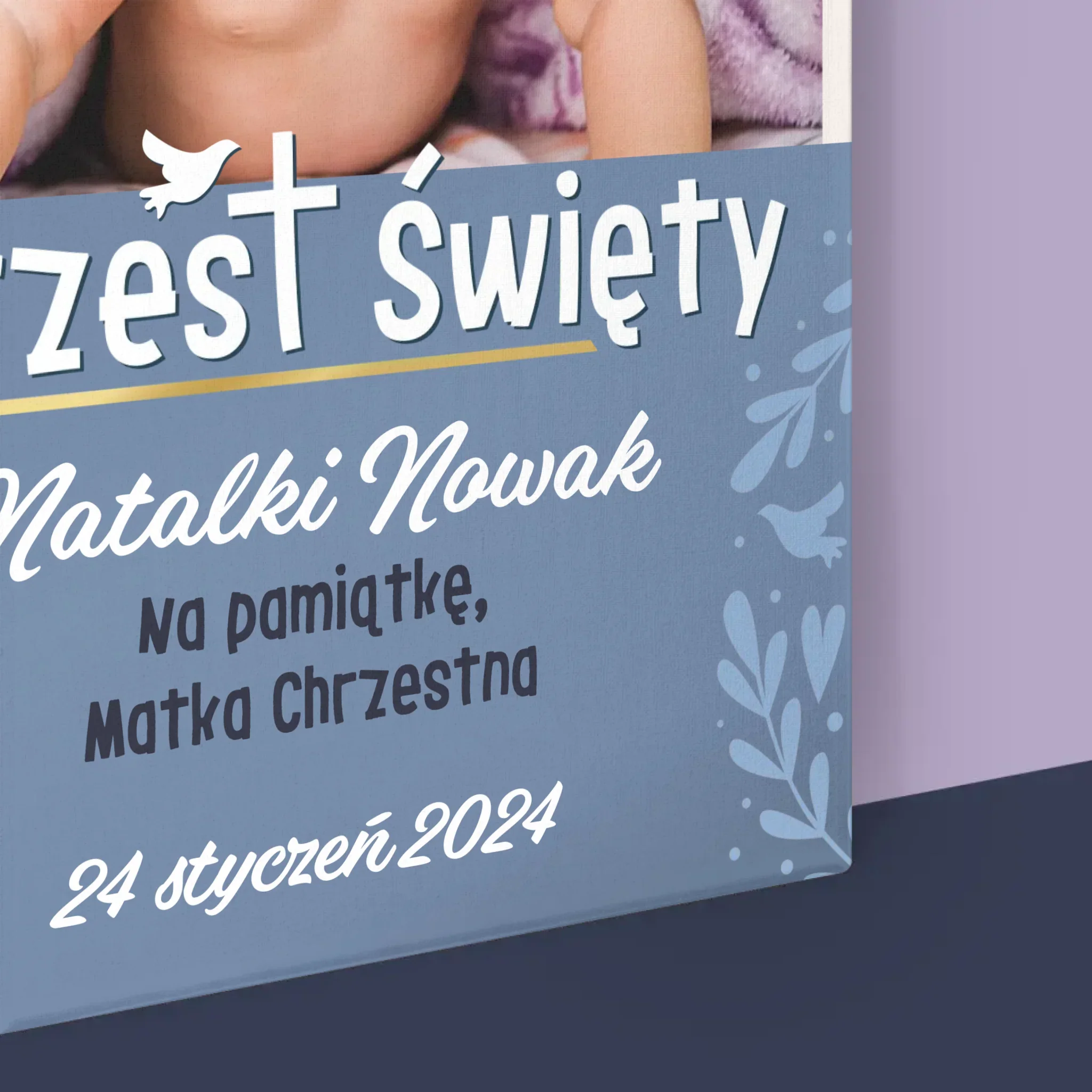 Zdjęcie i Podpis: Chrzest Święty - Wydruk Obramowany - Image 16