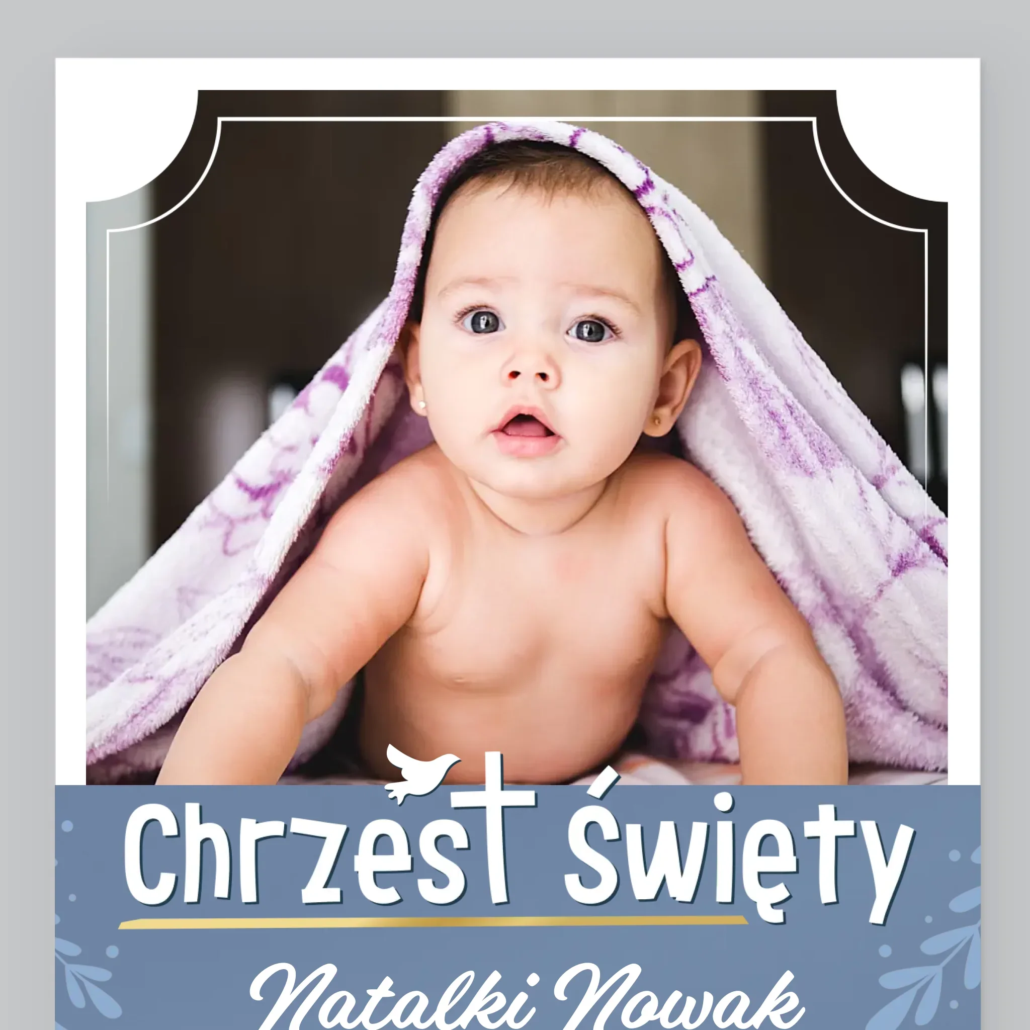 Zdjęcie i Podpis: Chrzest Święty - Wydruk Obramowany - Image 2