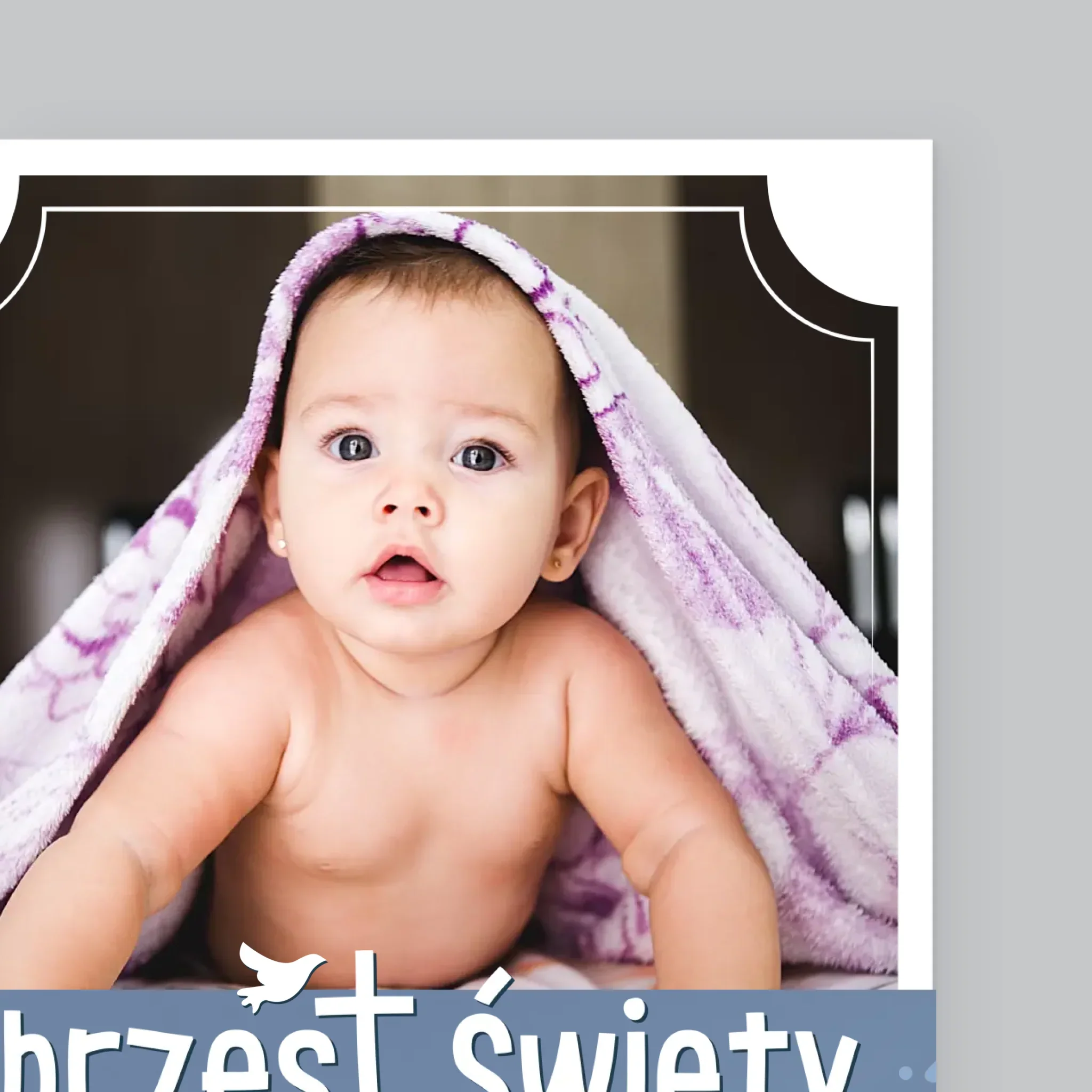 Zdjęcie i Podpis: Chrzest Święty - Wydruk Obramowany - Image 3