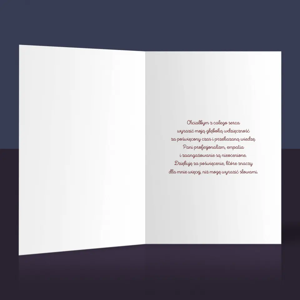 Zdjęcie i Podpis: Cudowna Przedszkolanka - Kartka z Życzeniami - Image 2