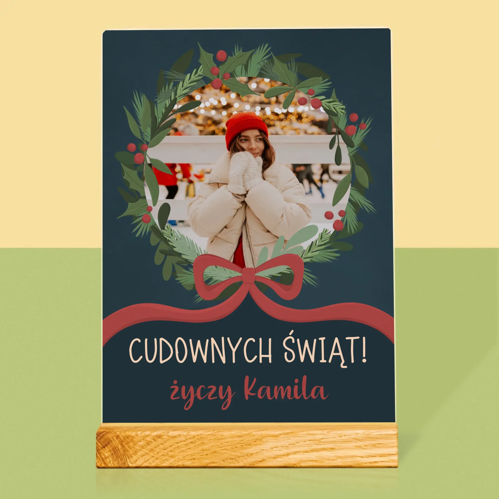 Zdjęcie I Podpis: Cudownych Świąt - Wydruk Na Szkle Akrylowym - Image 3