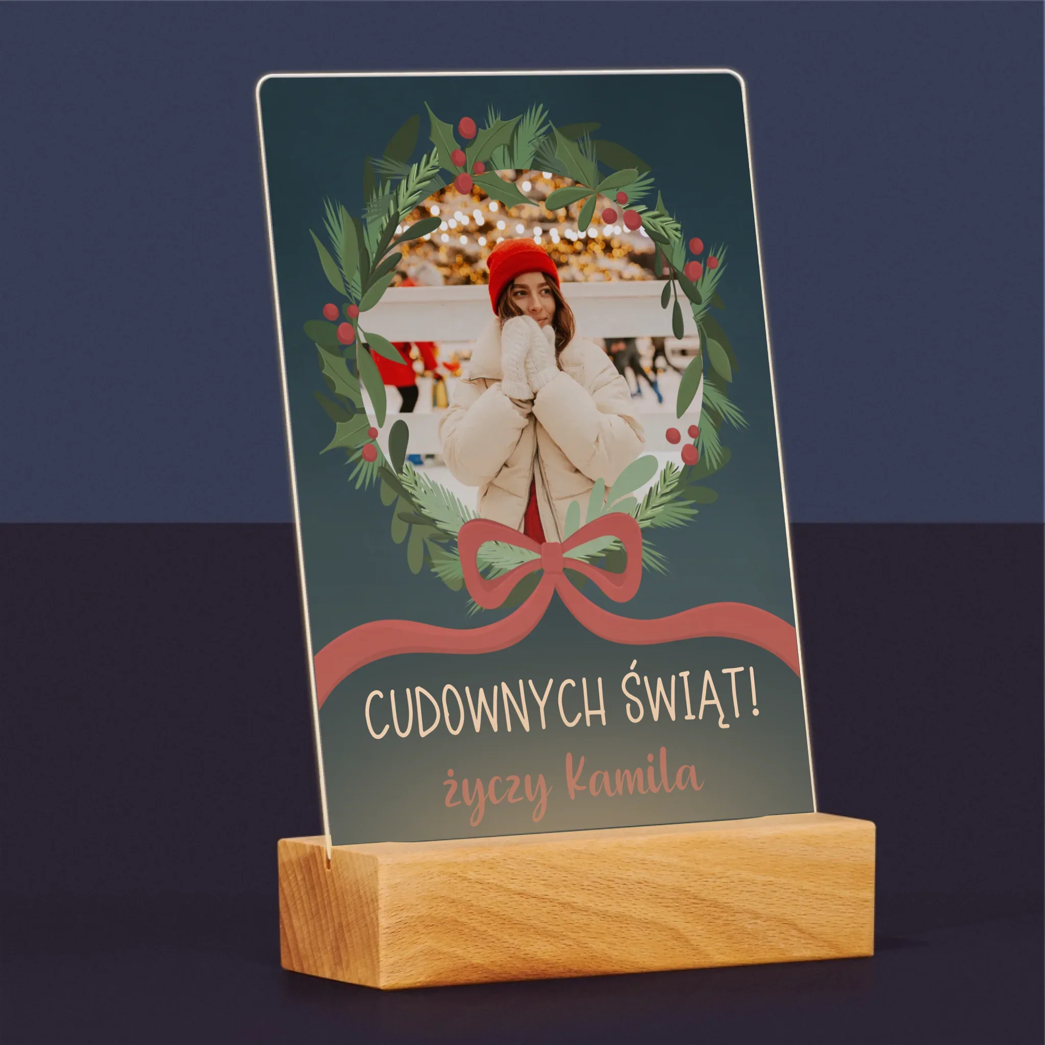 Zdjęcie I Podpis: Cudownych Świąt - Wydruk Na Szkle Akrylowym - Image 5