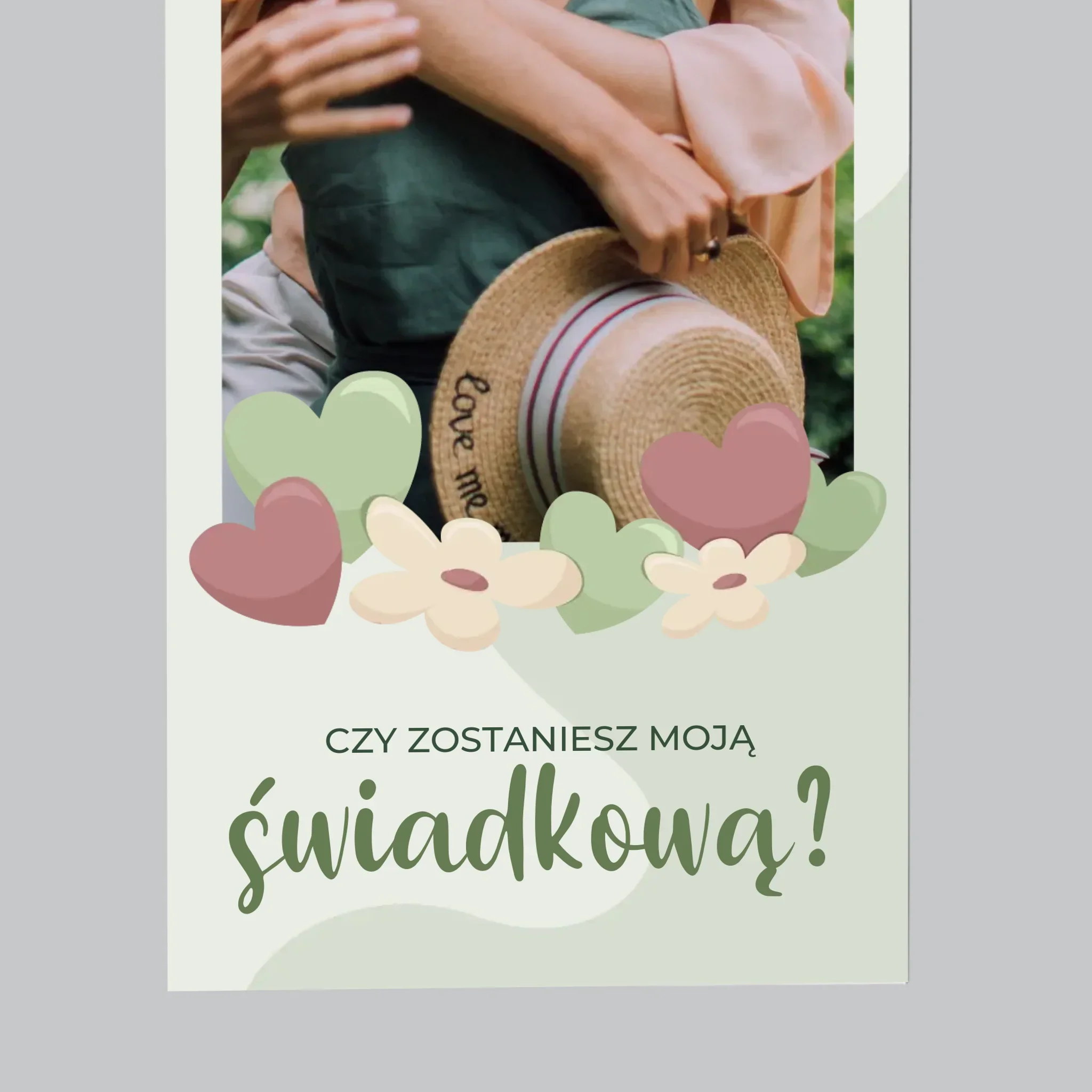 Zdjęcie i Podpis: Czy Zostaniesz Moją Świadkową Kwiaty - Magnes Na Lodówkę - Image 4