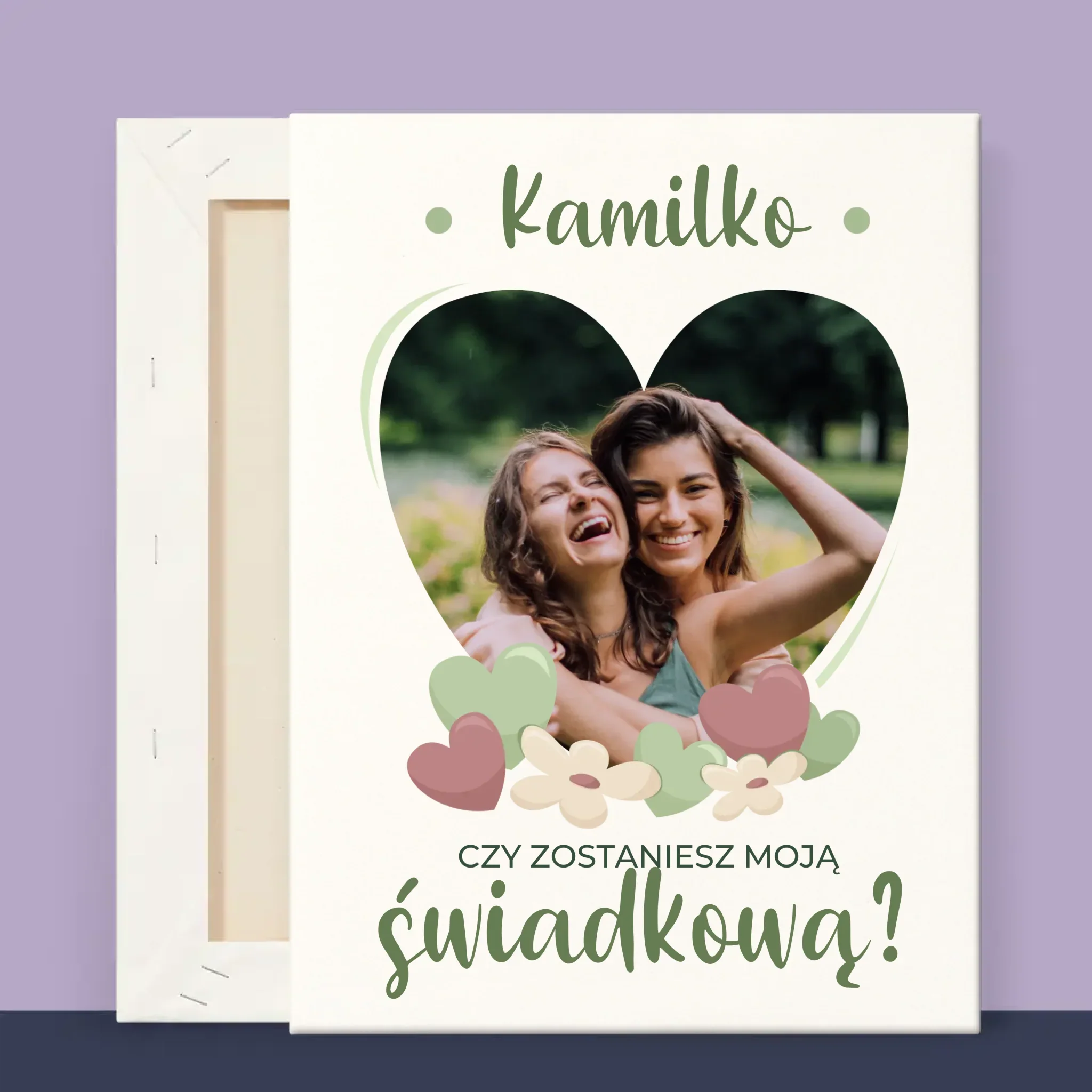 Zdjęcie i Podpis: Czy Zostaniesz Moją Świadkową Kwiaty - Wydruk Obramowany - Image 11