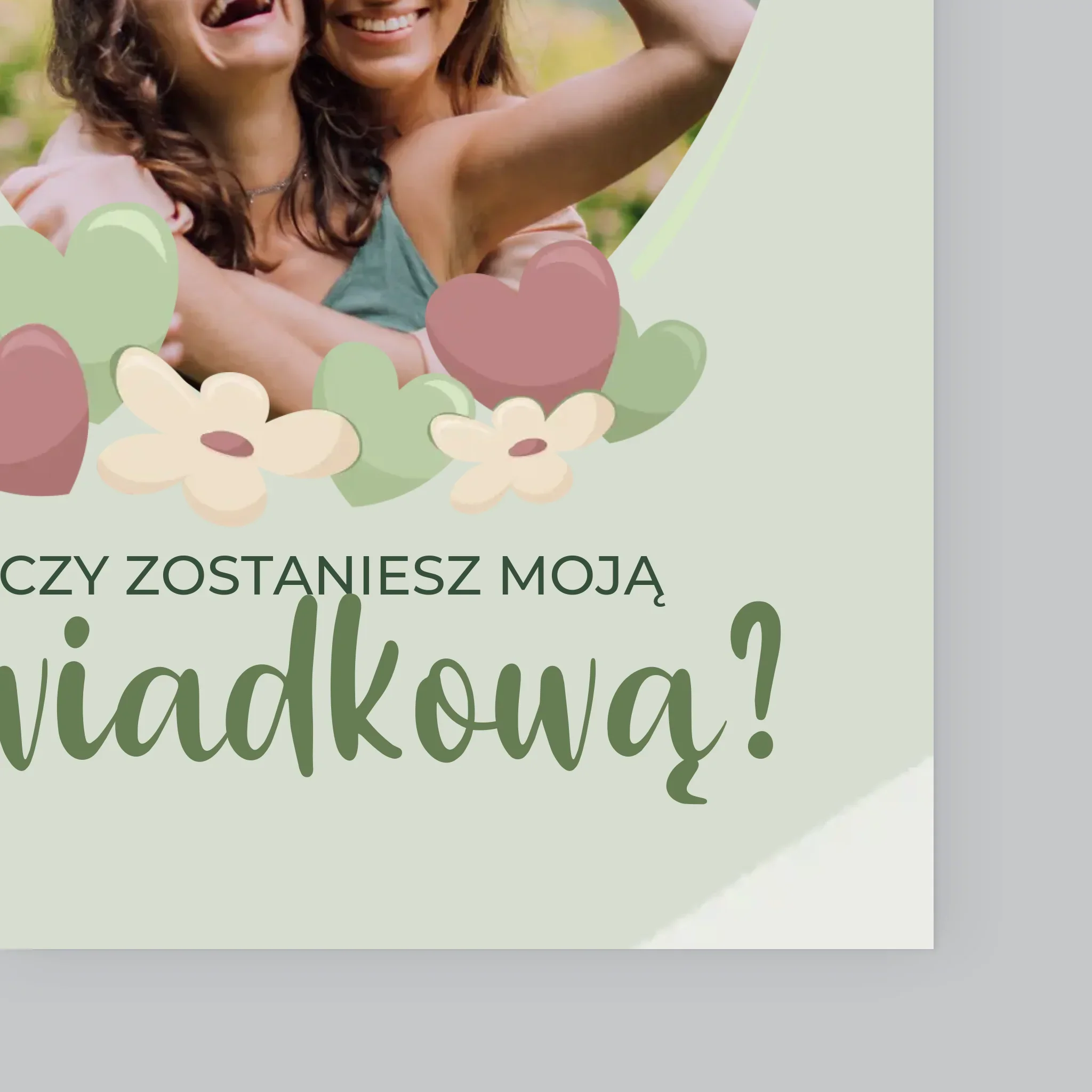 Zdjęcie i Podpis: Czy Zostaniesz Moją Świadkową Kwiaty - Wydruk Obramowany - Image 4