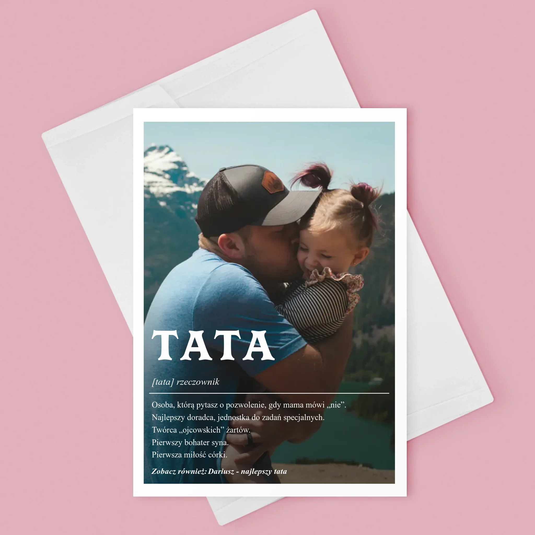 Zdjęcie i Podpis: Definicja Tata - Kartka Z Życzeniami - Image 3