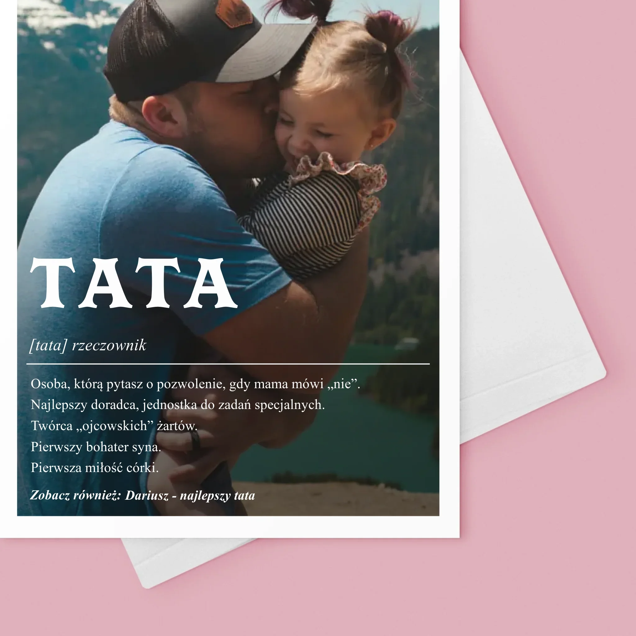 Zdjęcie i Podpis: Definicja Tata - Kartka Z Życzeniami - Image 4