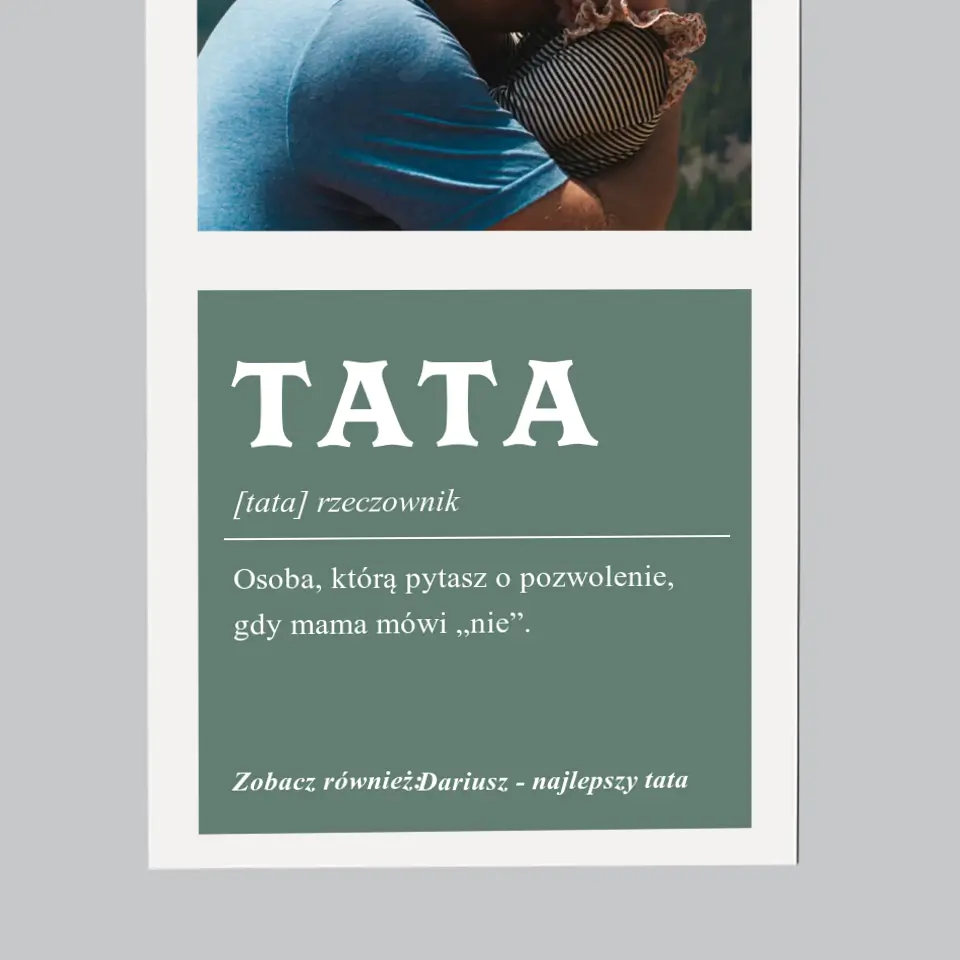 Zdjęcie i Podpis: Definicja Tata - Magnes Na Lodówkę - Image 4