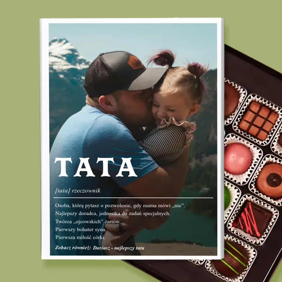 Zdjęcie i Podpis: Definicja Tata - Personalizowane Praliny - Image 2