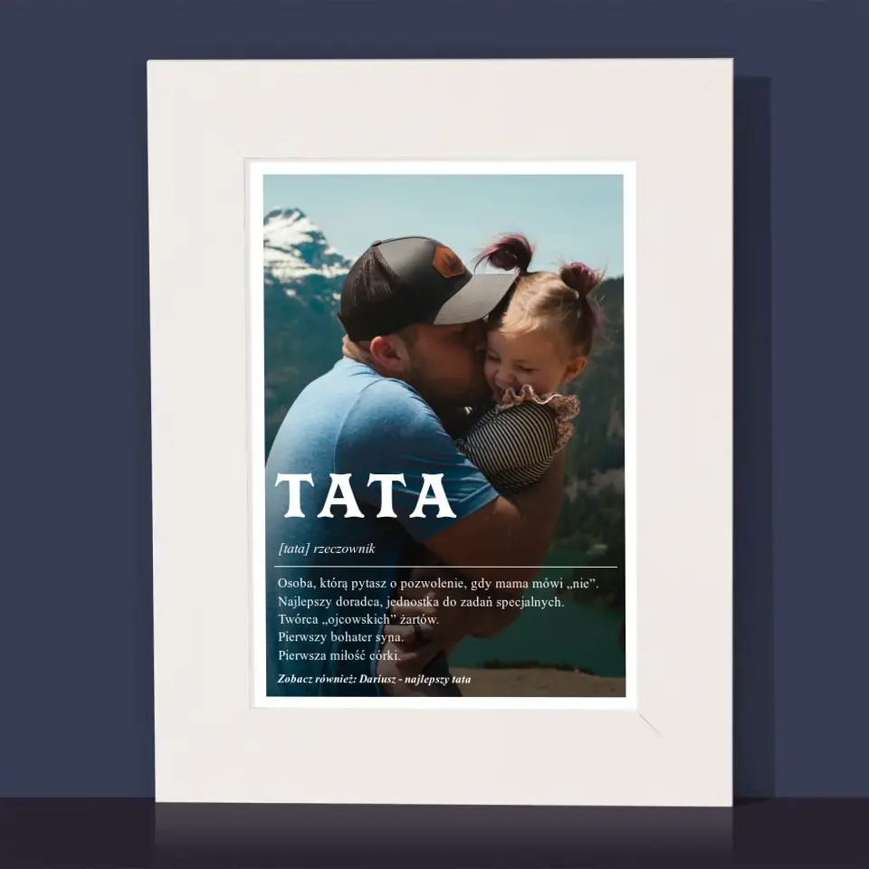 Zdjęcie i Podpis: Definicja Tata - Ramka Na Zdjęcie - Image 2