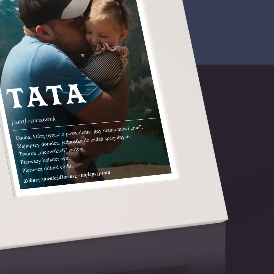 Zdjęcie i Podpis: Definicja Tata - Ramka Na Zdjęcie - Image 3