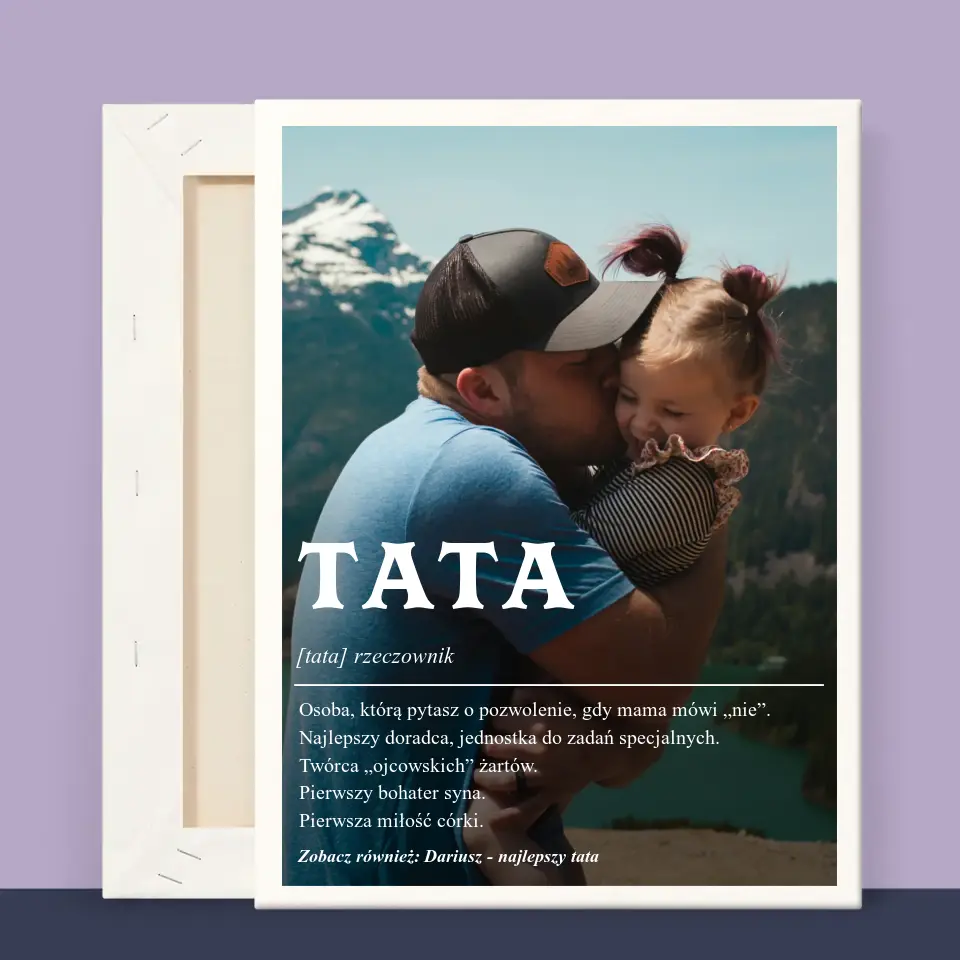 Zdjęcie i Podpis: Definicja Tata - Wydruk Obramowany - Image 11