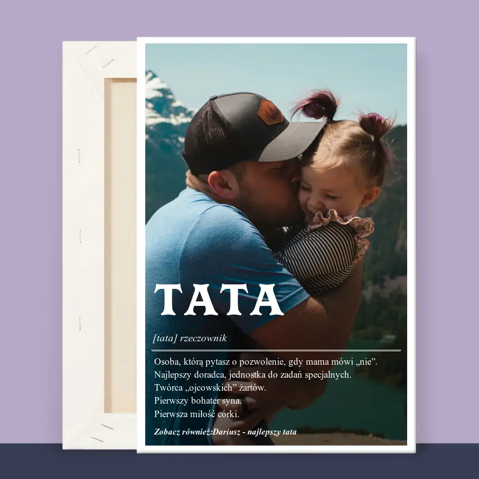 Zdjęcie i Podpis: Definicja Tata - Wydruk Obramowany - Image 12