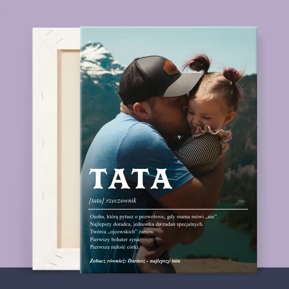 Zdjęcie i Podpis: Definicja Tata - Wydruk Obramowany - Image 13