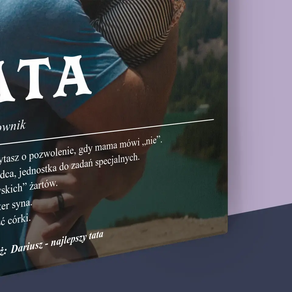 Zdjęcie i Podpis: Definicja Tata - Wydruk Obramowany - Image 16