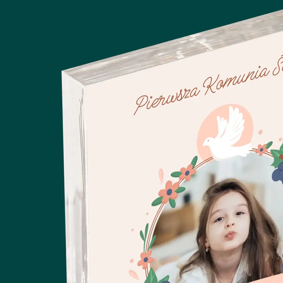 Zdjęcie i Podpis: Dobro w Sercu Komunia - Blok Akrylowy z Nadrukiem - Image 4