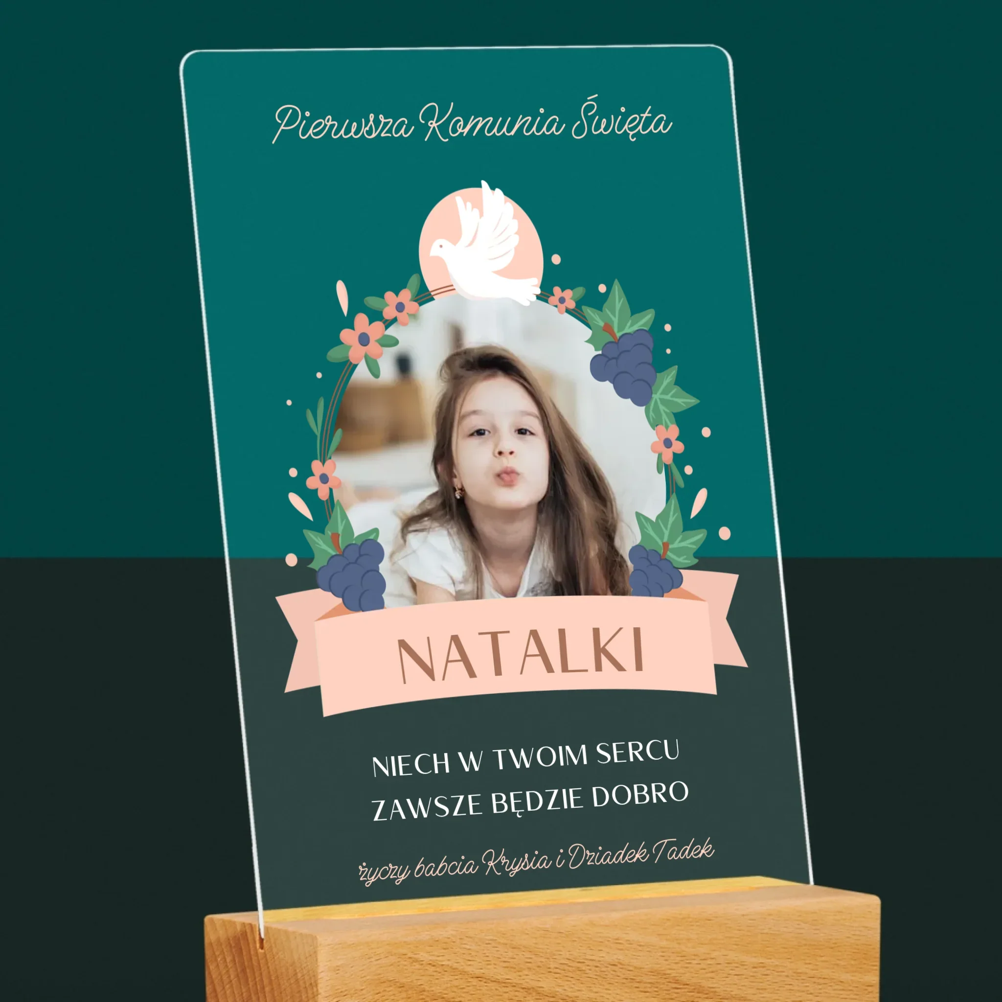 Zdjęcie i Podpis: Dobro w Sercu Komunia - Wydruk Na Szkle Akrylowym - Image 6