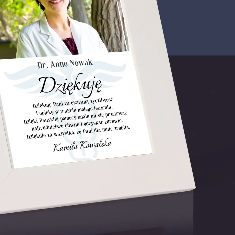 Zdjęcie I Podpis: Doktorze Dziękuję - Ramka Na Zdjęcie - Image 3