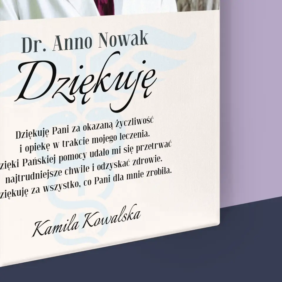 Zdjęcie i Podpis: Doktorze Dziękuję - Wydruk Obramowany 30x40 - Image 14
