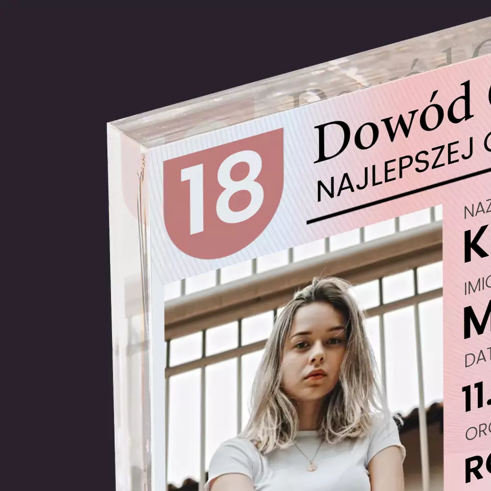 Zdjęcie i Podpis: Dowód Osobisty - Blok Akrylowy - Image 4