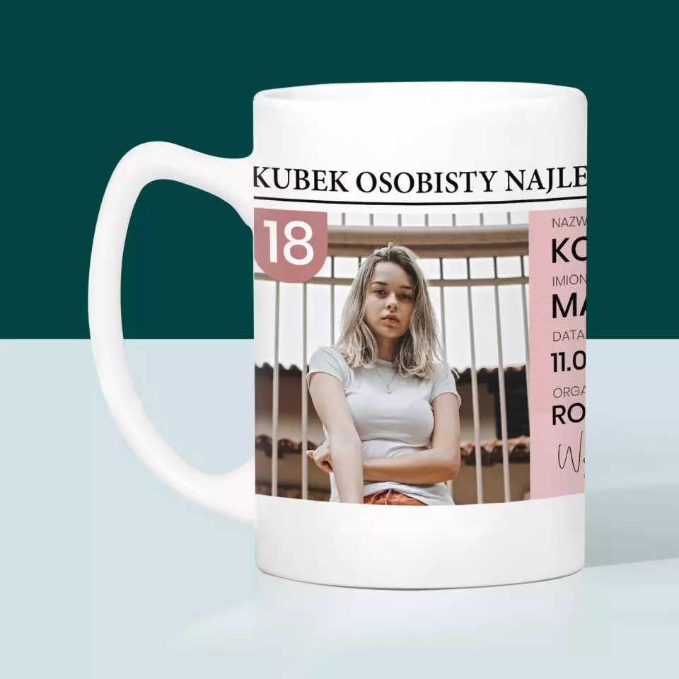 Zdjęcie i Podpis: Dowód Osobisty - Kubek z Nadrukiem - Image 4