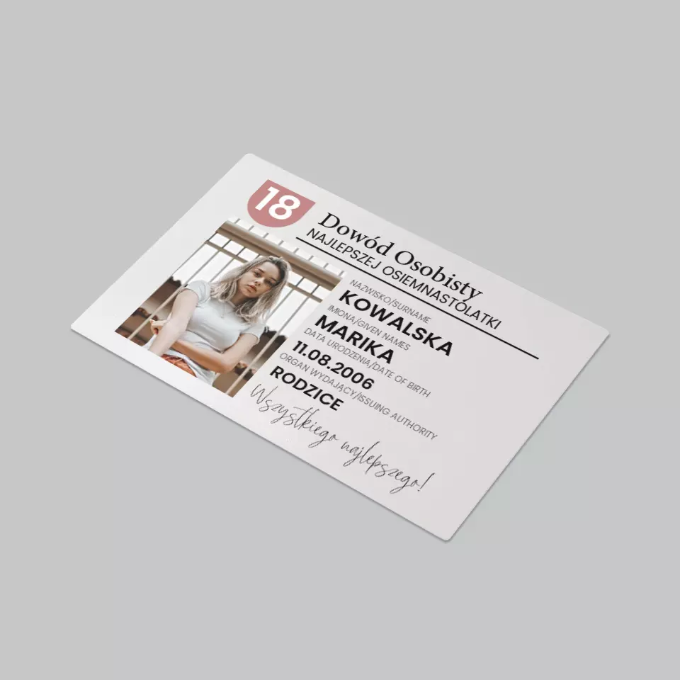 Zdjęcie i Podpis: Dowód Osobisty - Podkładka Na Biurko - Image 3