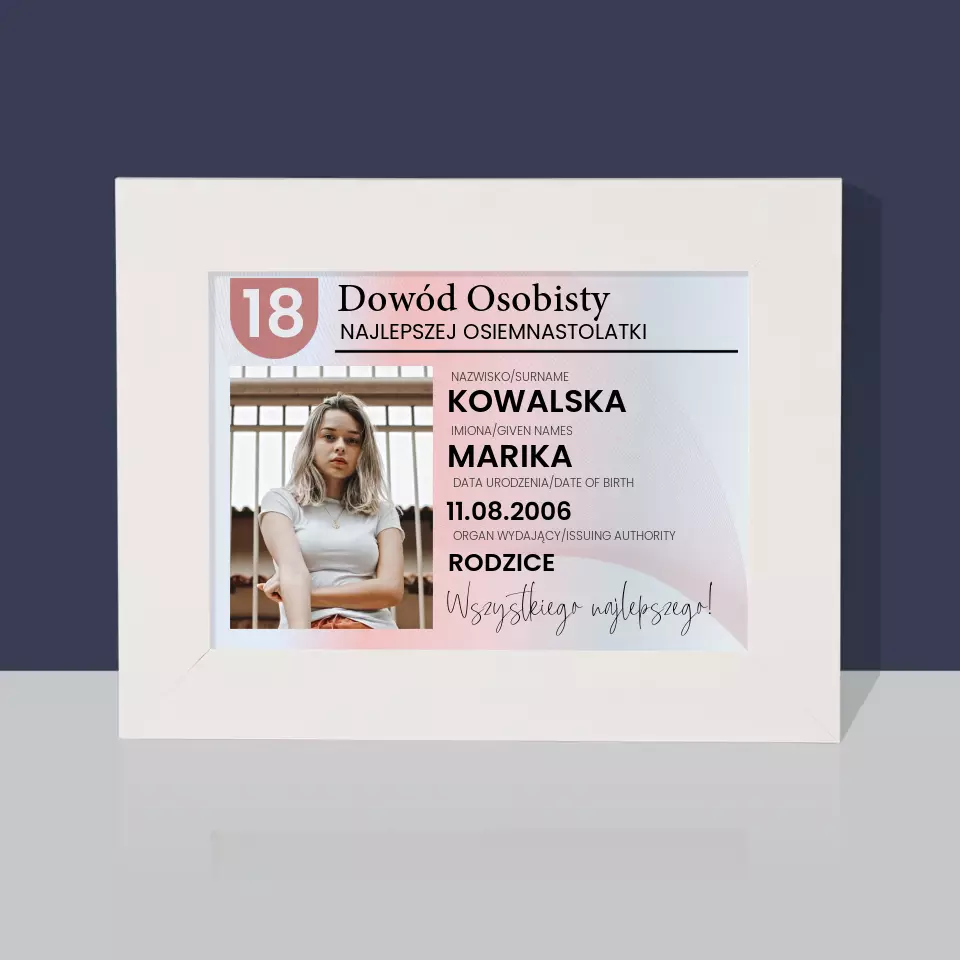 Zdjęcie i Podpis: Dowód Osobisty - Ramka Na Zdjęcie - Image 2