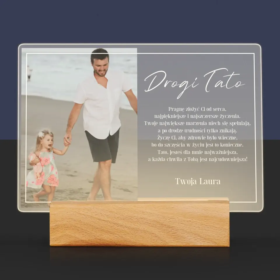 Zdjęcie I Podpis: Drogi Tato - Wydruk Na Szkle Akrylowym - Image 7