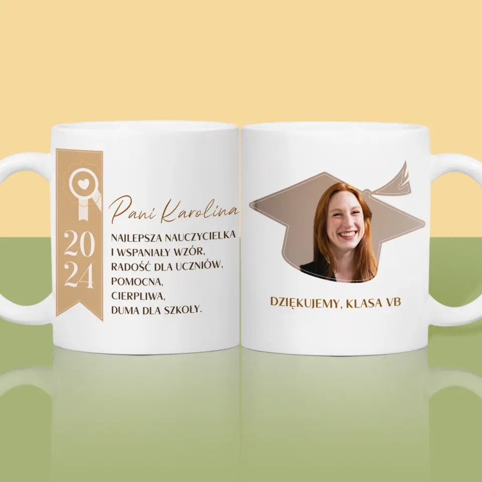 Zdjęcie i Podpis: Dyplom Dla Nauczyciela - Kubek z Nadrukiem - Image 2