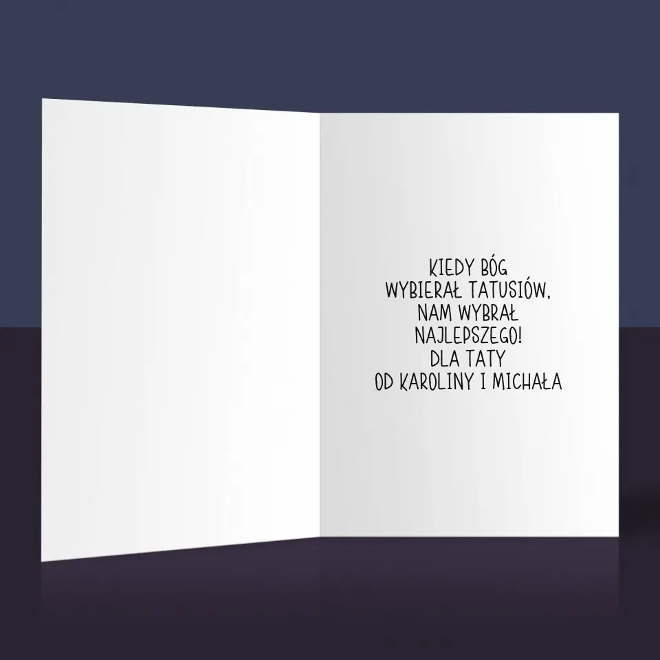 Zdjęcie i Podpis: Dziękujemy Tato - Kartka z Życzeniami - Image 2